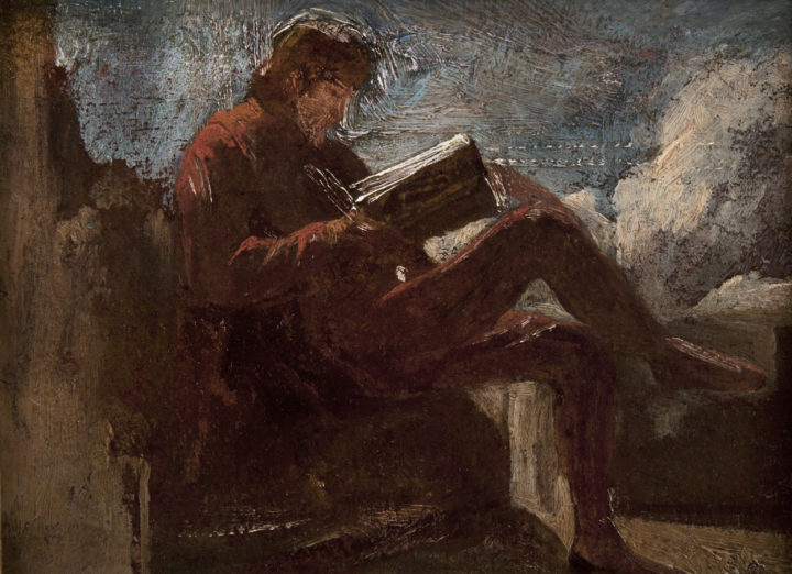 View larger image of artwork titled Study of a Man Reading Full