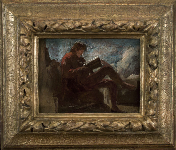 View larger image of artwork titled Study of a Man Reading with Frame