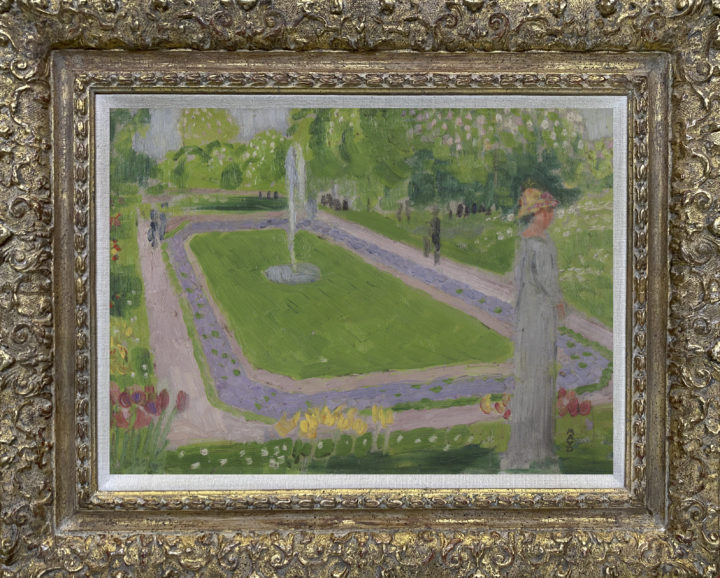 View larger image of artwork titled The Public Garden with Frame