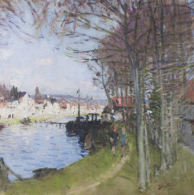 Visit detail page for artwork titled The Seine at St. Mammes