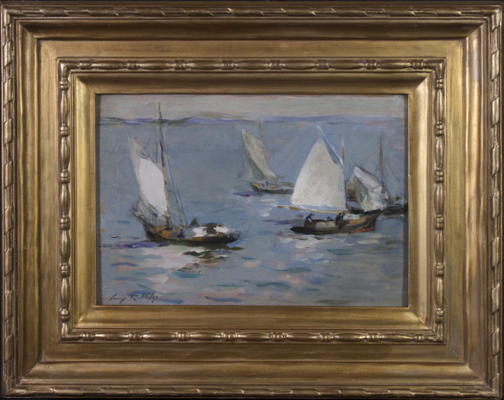 View larger image of artwork titled Scallop Boats, Peconic Bay with Frame
