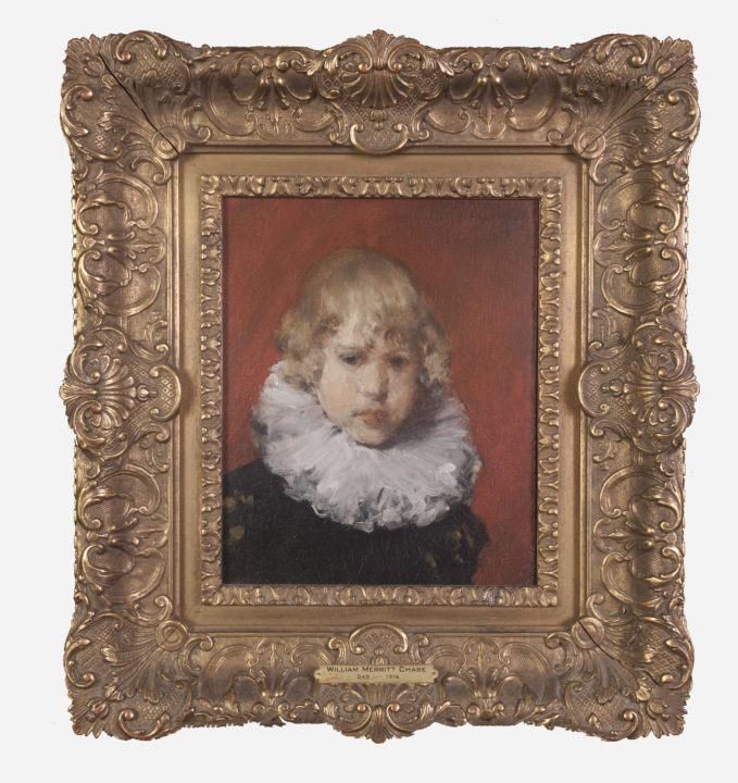 View larger image of artwork titled Young Boy with a White Ruffled Collar with Frame