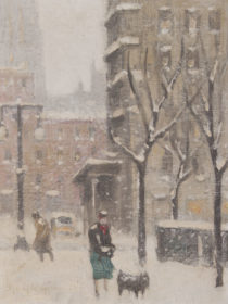 Visit detail page for artwork titled Winter on the Avenue