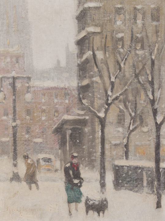 View larger image of artwork titled Winter on the Avenue Full