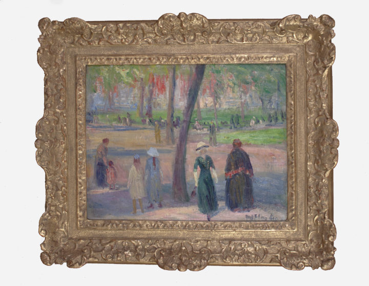 View larger image of artwork titled Washington Square – The Green Dress with Frame