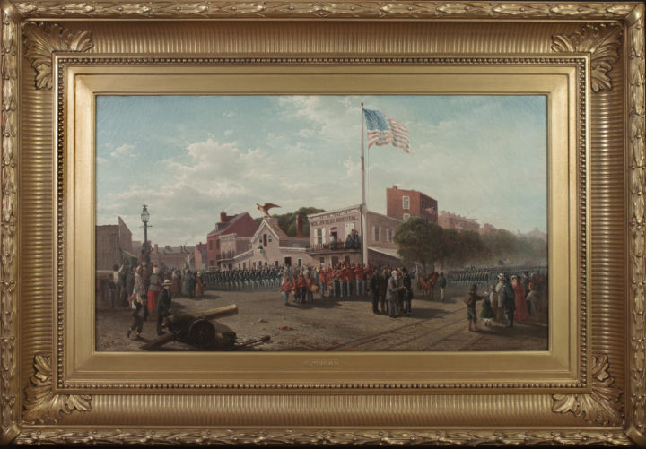 View larger image of artwork titled Union Volunteers Hospital with Frame