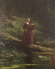 Visit detail page for artwork titled Crossing a Stream