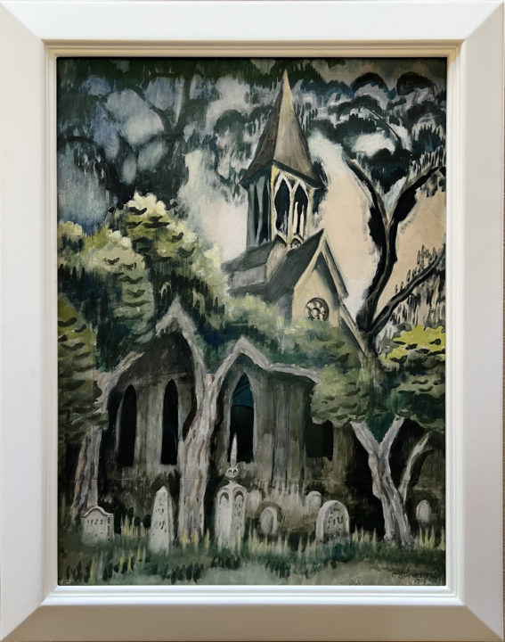 View larger image of artwork titled Country Church in June with Frame