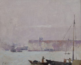 Visit detail page for artwork titled On the Lagoon, Venice