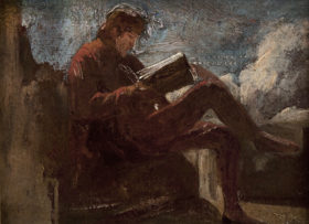 Visit detail page for artwork titled Study of a Man Reading