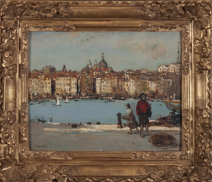 View larger image of artwork titled The Harbor, Marseille with Frame