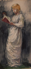Visit detail page for artwork titled Woman in White Reading