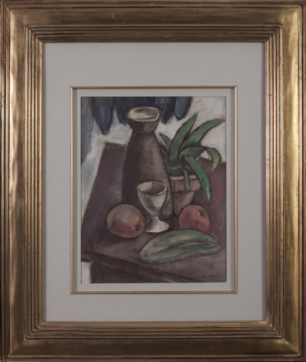 View larger image of artwork titled Still Life of Fruit, Vase and Cup with Frame