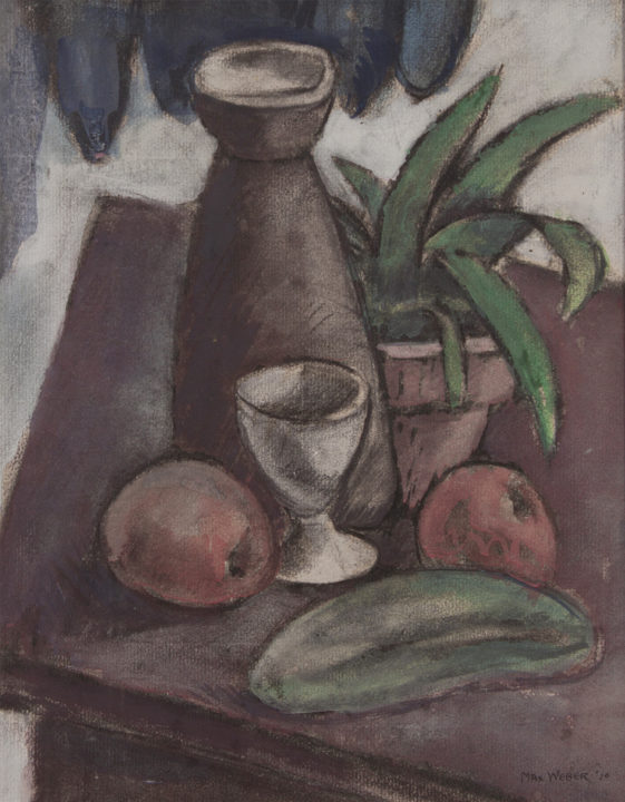 View larger image of artwork titled Still Life of Fruit, Vase and Cup Full