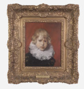 Change slideshow image to Young Boy with a White Ruffled Collar with Frame Thumbnail