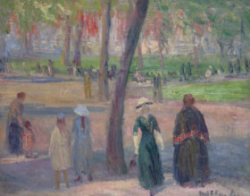Visit detail page for artwork titled Washington Square – The Green Dress