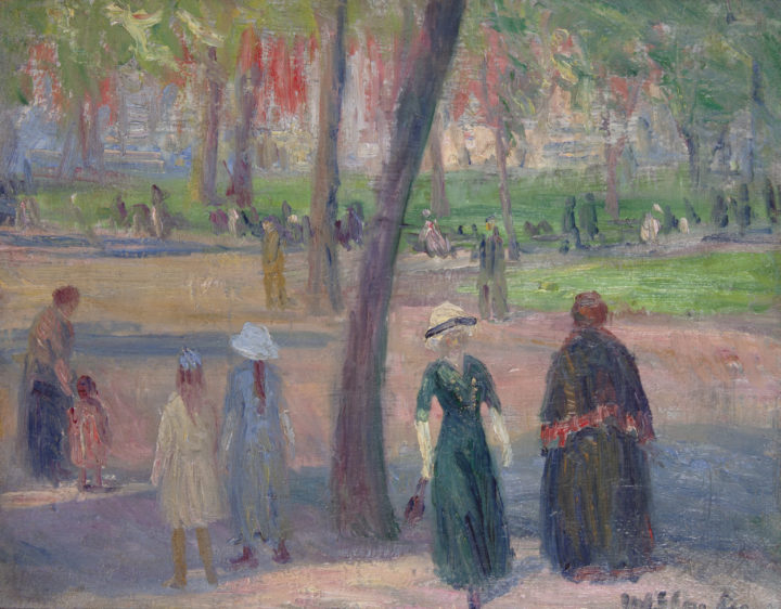 View larger image of artwork titled Washington Square – The Green Dress Full