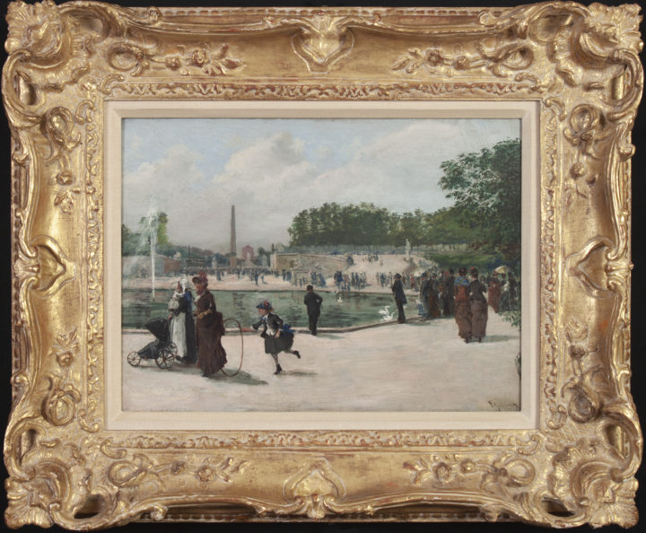 View larger image of artwork titled The Tuileries Garden with Frame