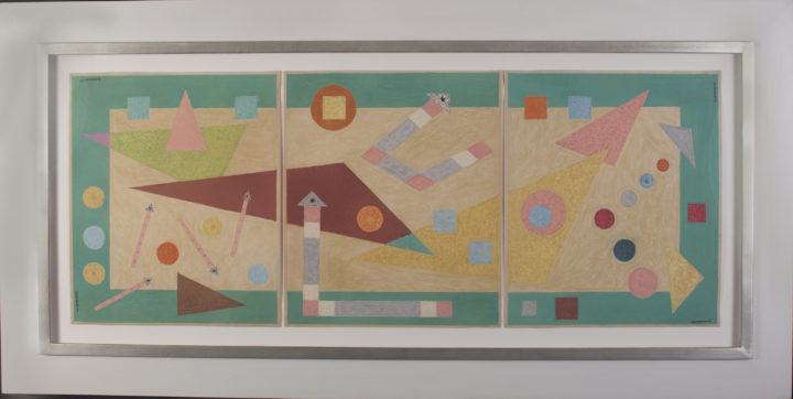 View larger image of artwork titled Abstract Composition (Tryptich) with Frame