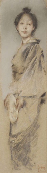 Visit detail page for art titled Japanese Girl with Fan