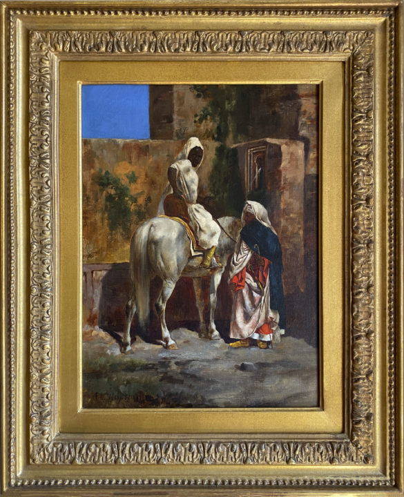 View larger image of artwork titled At the Well, Morocco with Frame