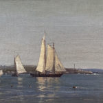 a painting of off the Coast of Massachusetts, Circa 1875