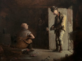 Visit detail page for artwork titled The Cobbler’s Shop