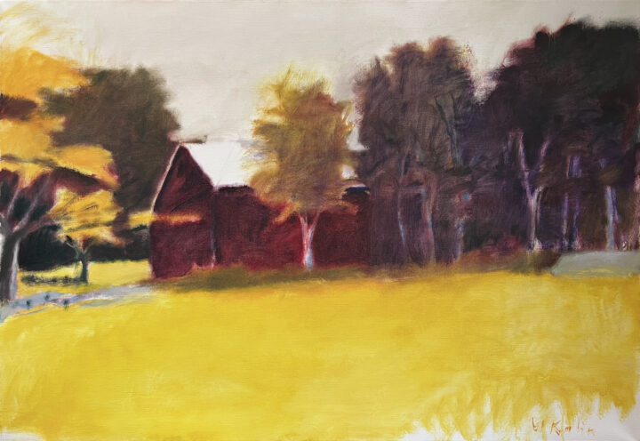 View larger image of artwork titled Barn at the Edge of the Woods III with Frame