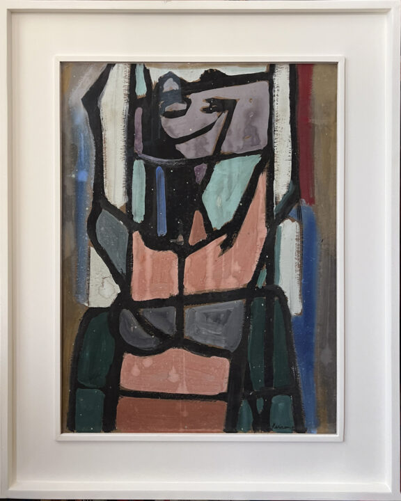 View larger image of artwork titled Woman Disrobing with Frame