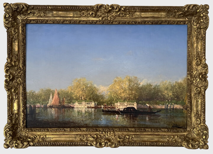 View larger image of artwork titled The French Gardens, Venice with Frame