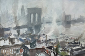 Visit detail page for artwork titled East River Rain