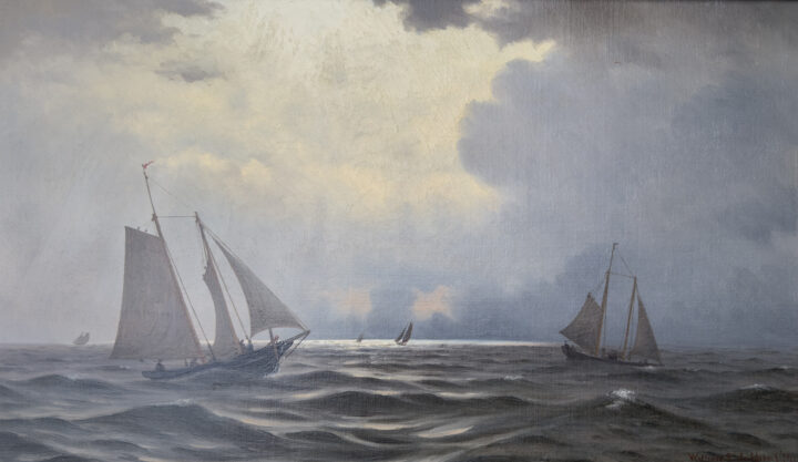 Visit detail page for art titled Ships at Sea