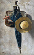 Change slideshow image to Still Life of Umbrella, Carpetbag and Hat Thumbnail